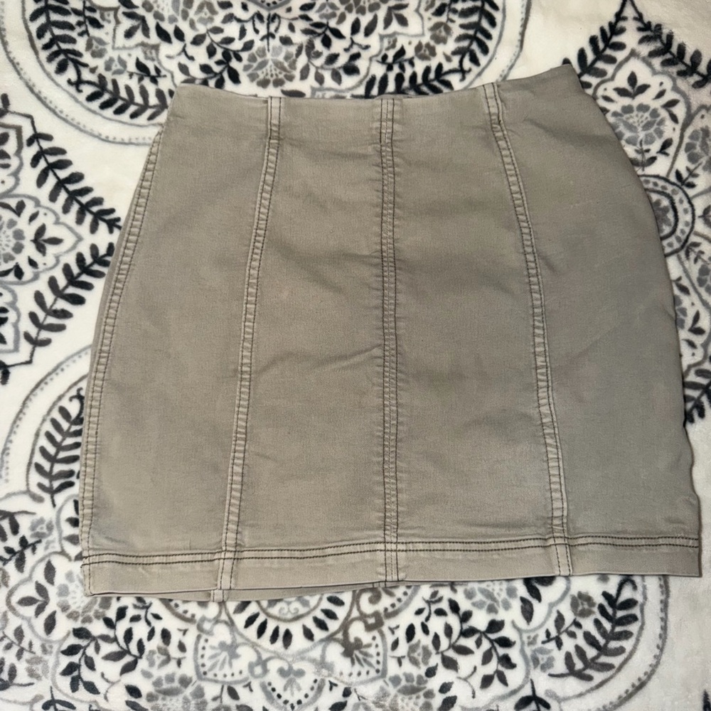 Free People Greenish Mini Skirt